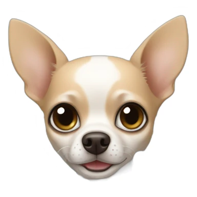 cute chihuahua with blue eyes and flowers sticker