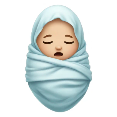 Swaddled crying baby sticker