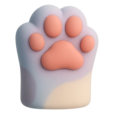 cat paw, soft and squishy, pastel colors sticker