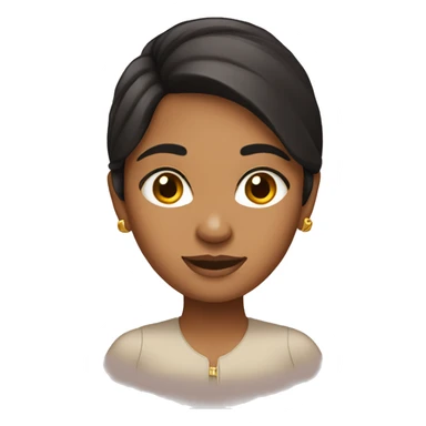 bengali girl with dark brown hair  sticker