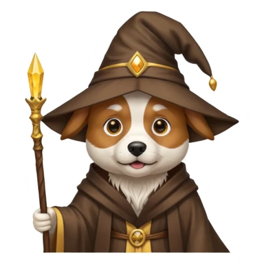 Dog wizard sticker