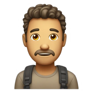 worried and smiling emoji sticker