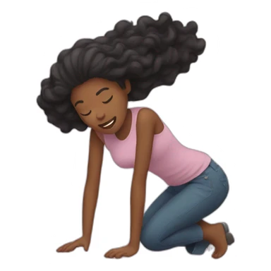 BLACK WOMAN rolling over sticker