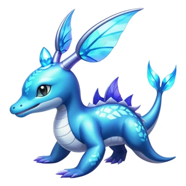 Shiny Colorful Iridescent Bioluminescent Glowing Neon Lapras-Meloetta-Vaporeon-Dialga-Suicune-fusion sticker