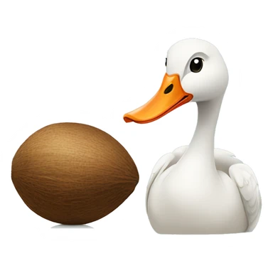 Goose and a coconut sticker