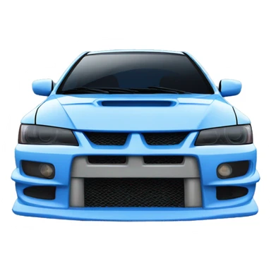 mitsubishi lancer evo 9 blue sticker
