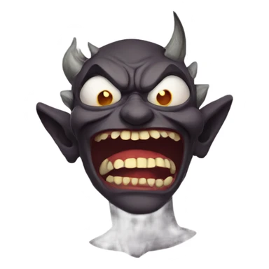 scary demon sticker