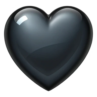 Black crystal heart sticker