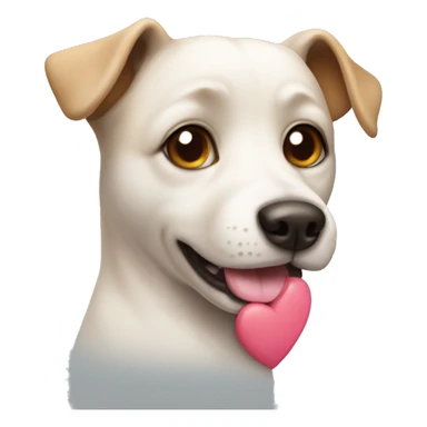 Cute dog with heart eyes sticker