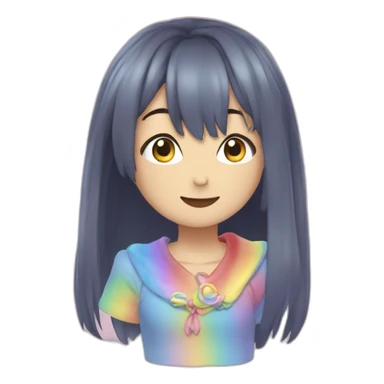 Coeur arc an ciel sticker