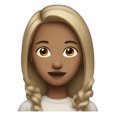 Girl with light ash brown hair  sticker