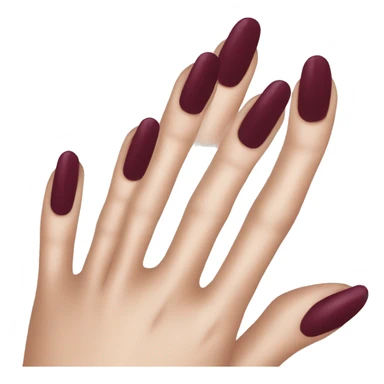 Burgundy nails sticker