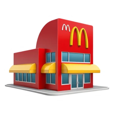 3d McDonald's building sticker
