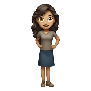 Brunette girl shaking head  sticker
