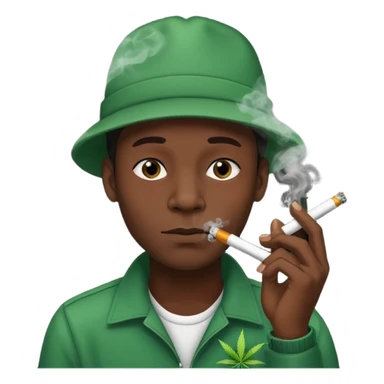 Black man smoking weed sticker