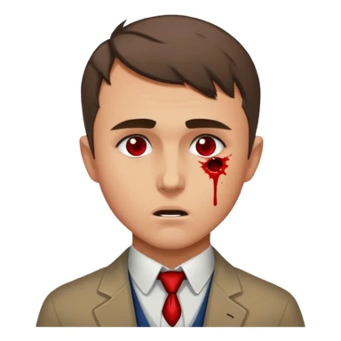 Charlie kirk with bullet hole on neck  sticker