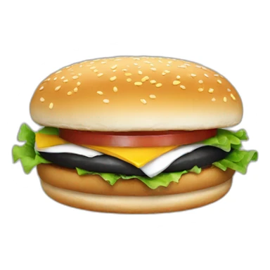 Black and White burger sticker