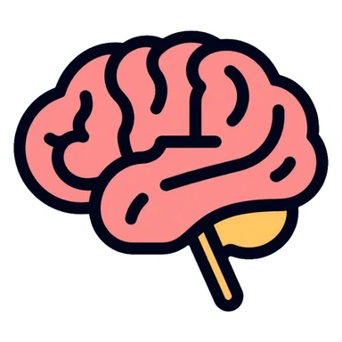 human brain icon sticker