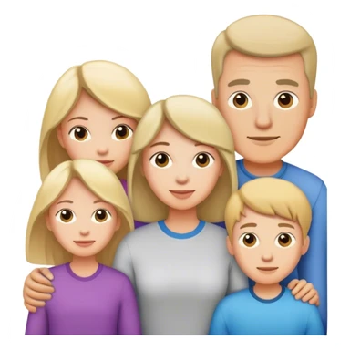 A family of five , a dad , mam , two older daughters and a teenage boy sticker