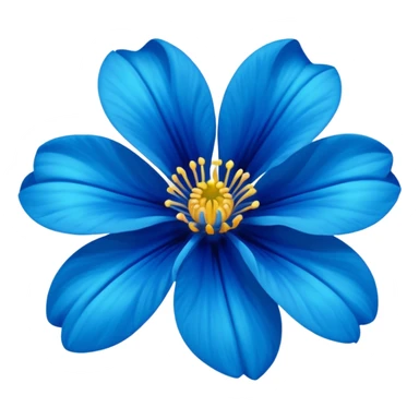 royal blue flower with cyan center sticker
