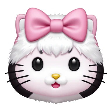 hello kitty rosto com laço rosa sticker