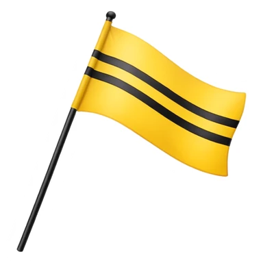Create 2 yellow lined and 1 black lined flag emoji and put black line between yellow lines sticker