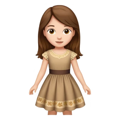 Girl curtying with dress sticker