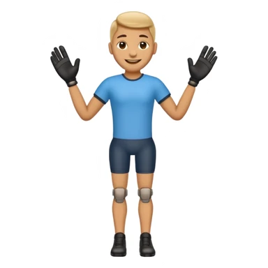 full body human emoji but with a prosthetic leg sticker