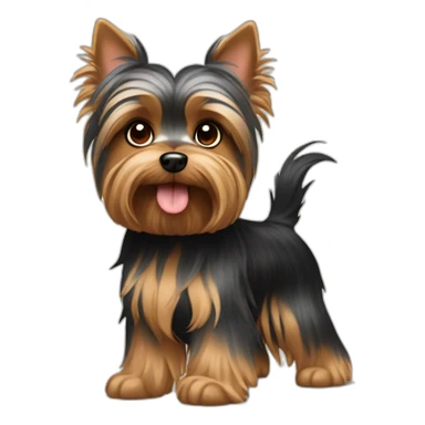 dog yorkshire terrier full body sticker