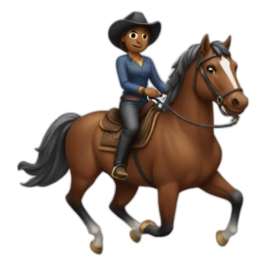 natanyaho riding a horse sticker