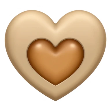 beige heart sticker