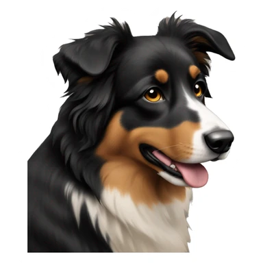Aussie shepherd all black with tan markings  sticker