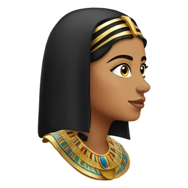 egyptian girl in profile sticker