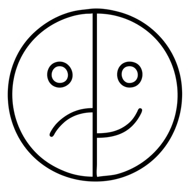 double face emoji with dark background sticker