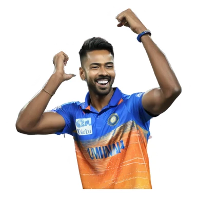Hardik Pandya in Mumbai Indians sticker