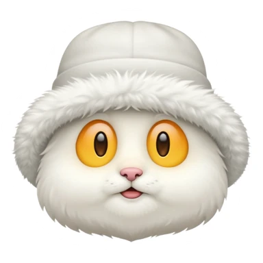 re dfluffy hat sticker