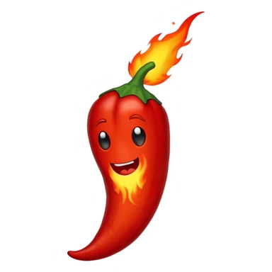 red hot chili pepper with fire sticker