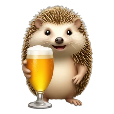 hedgehog drink beer for bitcoin sticker