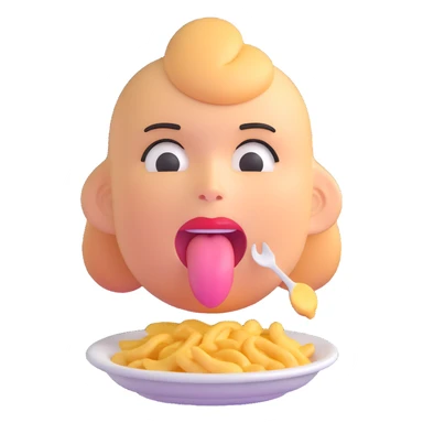 delighted face with tongue out tasting delicious food sticker