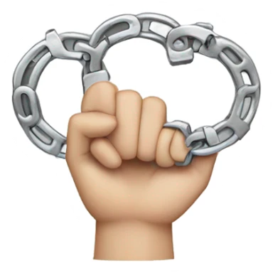 Hands in handcuffs sticker