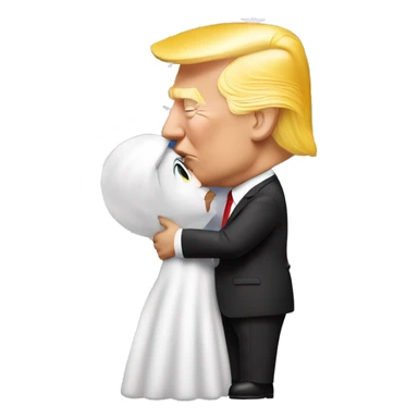 Elon musk kissing trump on the cheek sticker