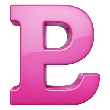 mix color pinks 3d letter p sticker