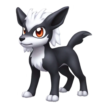 Edgy Cool Kawaii Baby Houndoom-Nargacuga-Absol-Garurumon-Pokémon Full Body Detailed High Quality sticker