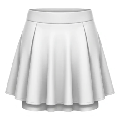 isolated white very short skirt spread wide sticker