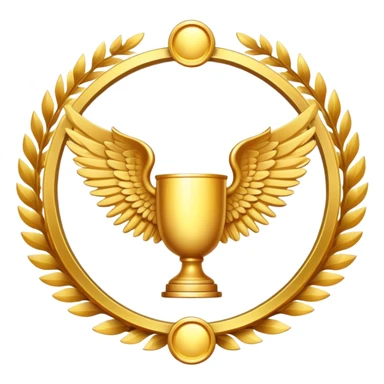 N award-in-frame-decorated-with-golden-angel--wings sticker