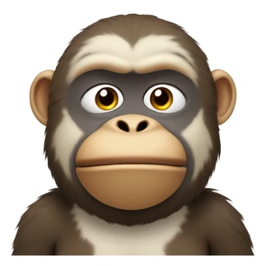 Fat monkey with ooo and flies around it sticker