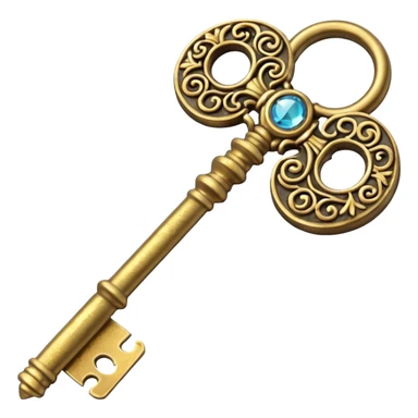 I would like an old gold key, like a magic key to a secret door sticker