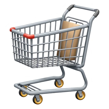 a grey shopping cart sticker