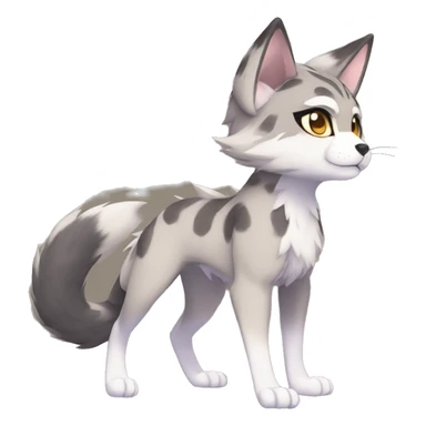 Kemono-style, Chibi, Anthro-Fur-Sona-Fakémon, Full Body sticker