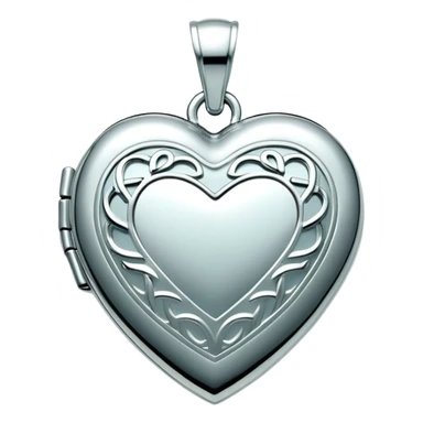 Tiffany co logo silver heart locket  sticker